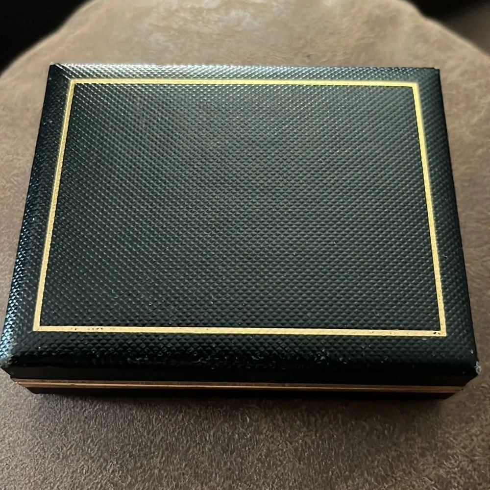 SWANK brushed silver cuff links and tie bar set in original box